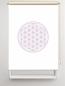 Preview: Rollo Blume des Lebens flieder blanco - Sichtschutz Extartiqe